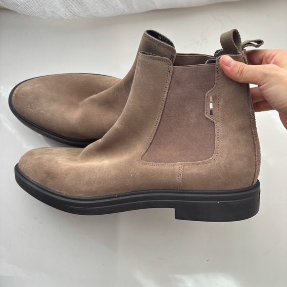 Boss Hugo Boss Men's Calev Pull On Chelsea Boots In Medium Beige Sz 45/US 12 - Picture 5 of 9